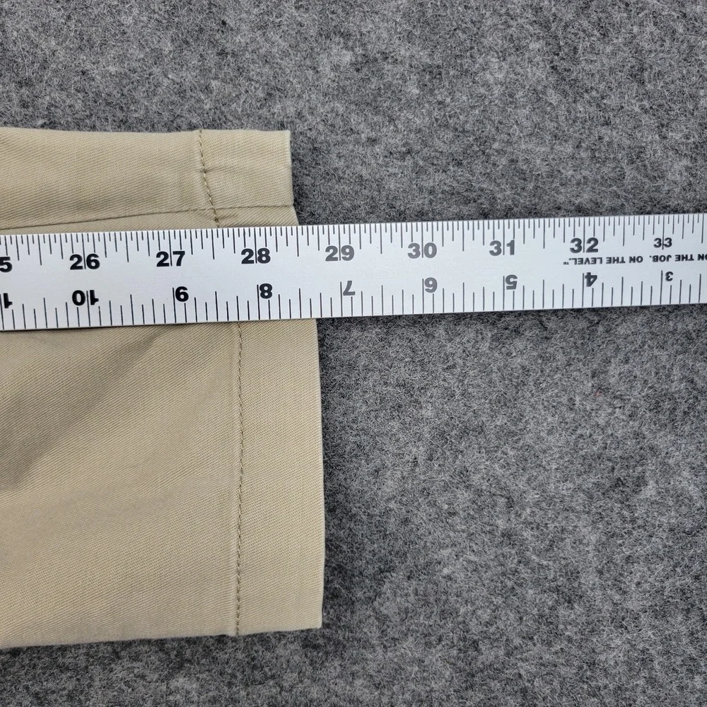 Levis XX Chino Pants Mens 33x30 Tan Stretch Flat Front‎ Standard Tapered Leg